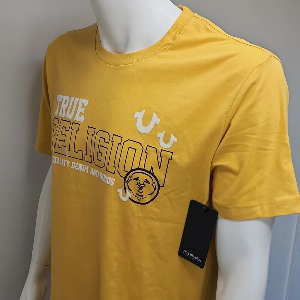TRUE RELIGION YELLOW/MUSTARD COLOR TEE SHIRT